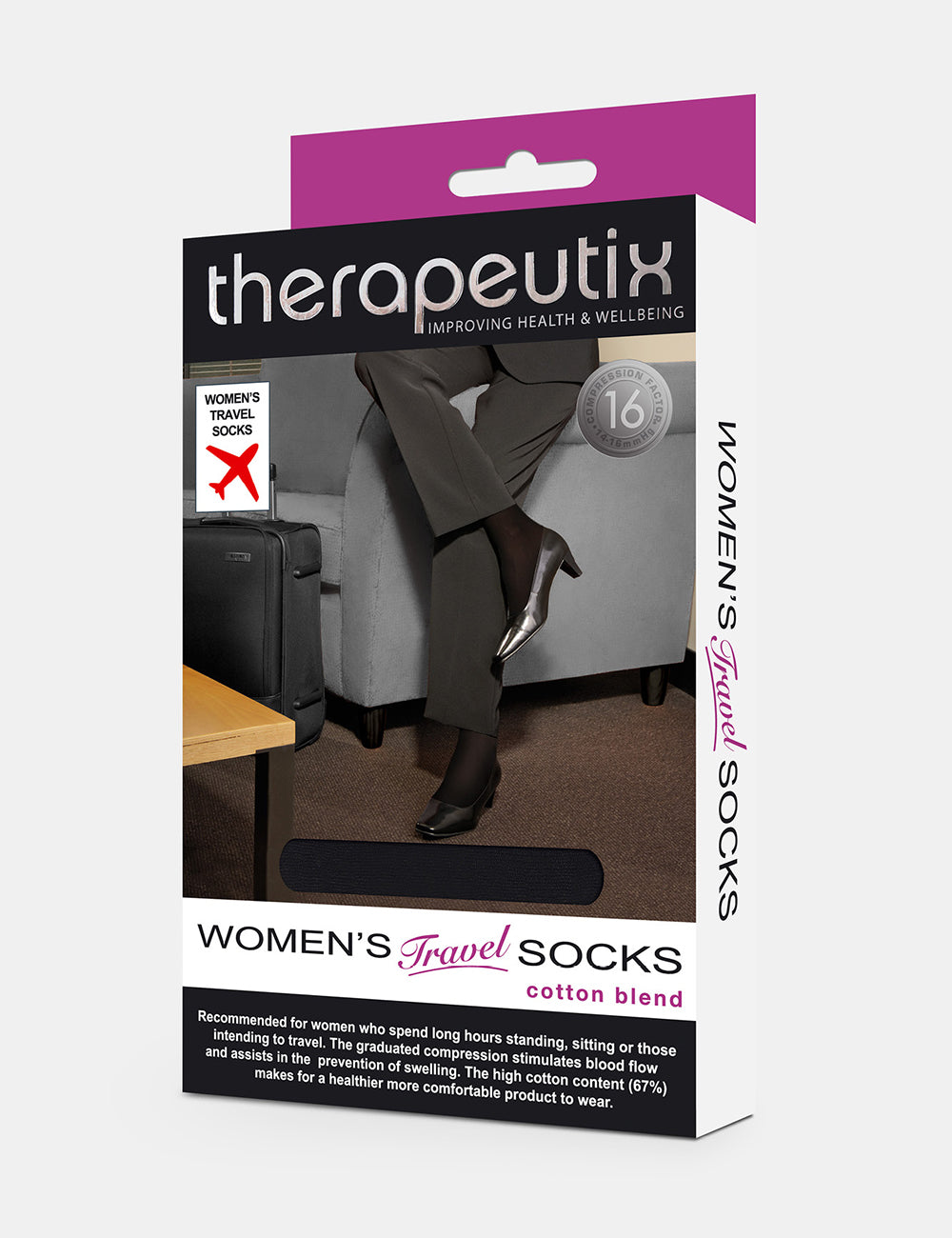 THERAPEUTIX TRAVEL SOCK WOMENS