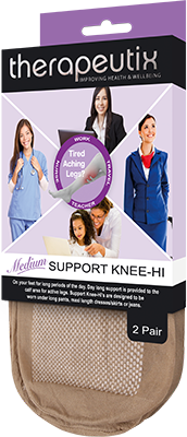 THERAPEUTIX MEDIUM SUPPORT 2PK KNEE-HIGH