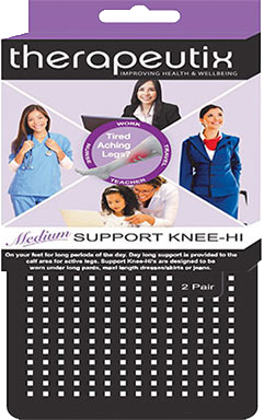 THERAPEUTIX MEDIUM SUPPORT 2PK KNEE-HIGH