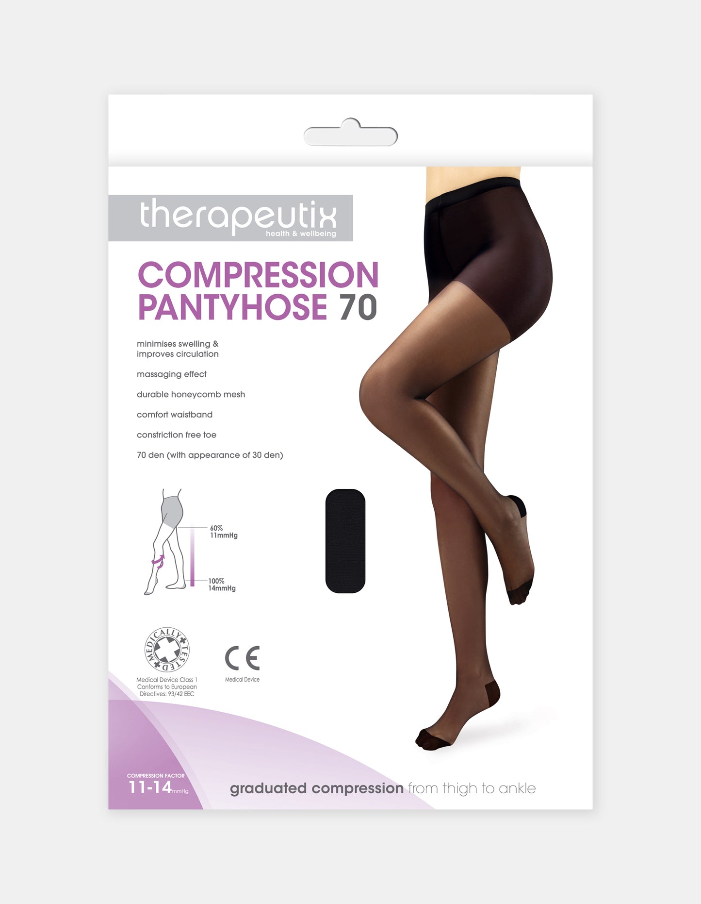 THERAPEUTIX 70D COMPRESSION PANTYHOSE