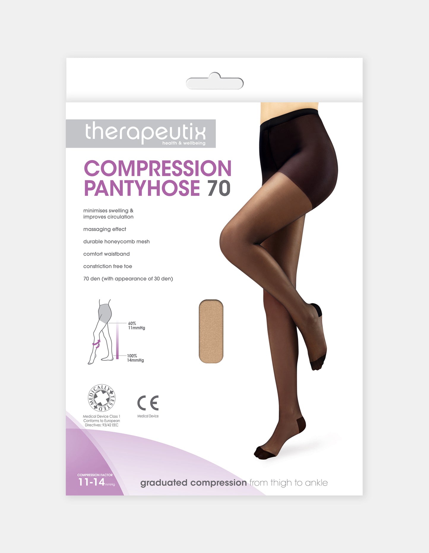 THERAPEUTIX 70D COMPRESSION PANTYHOSE